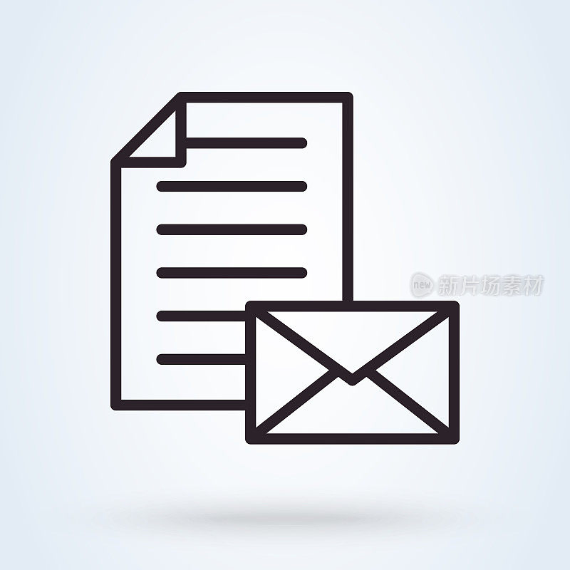Envelope message. vector Simple modern icon design illustration.